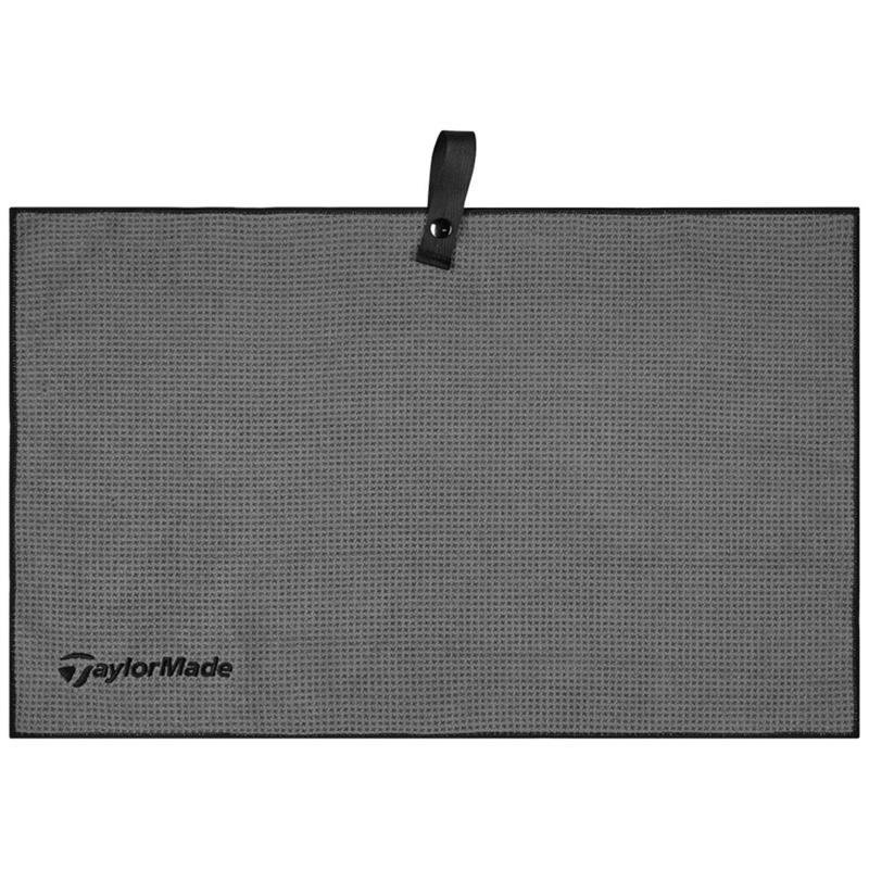 taylormade 17 microfiber cart towel schlaegertuch grau schwarz