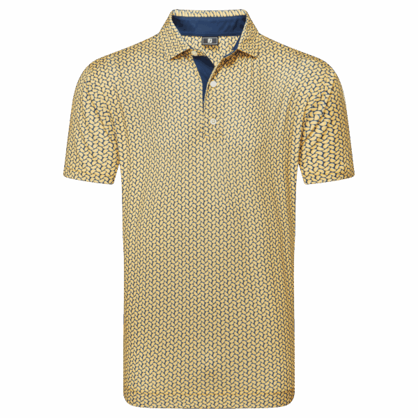 Footjoy Citrus Print Lisle Polo Herren