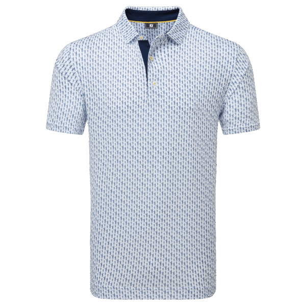 Footjoy Figure Print Lisle Polo Herren