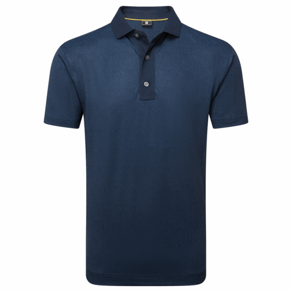 Footjoy Etched Texture Print Lisle Polo Herren