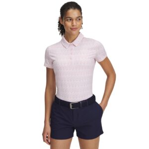 Under Armour UA Playoff 3.0 Printed Polo Damen L silber/grün
