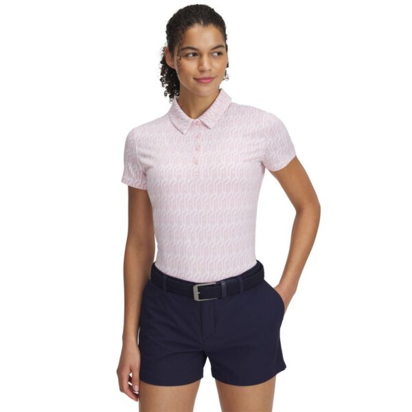 Under Armour UA Playoff 3.0 Printed Polo Damen L silber/grün