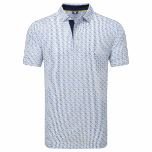 Footjoy Figure Print Lisle Polo Herren