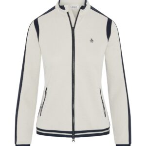 Original Penguin Knit Embossed Floral Colour Block Jacke Damen