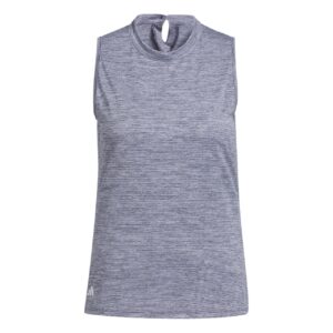 adidas Essentials Heathered Mock-Neck Sleeveless Golf Shirt Damen