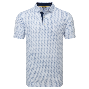 Footjoy Figure Print Lisle Polo Herren
