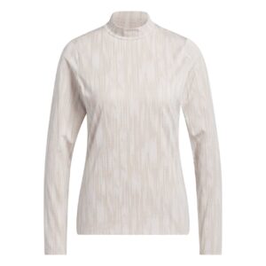 adidas Ultimate365 Jacquard Longsleeve Mock Shirt Damen XS beige/rosa XS beig...